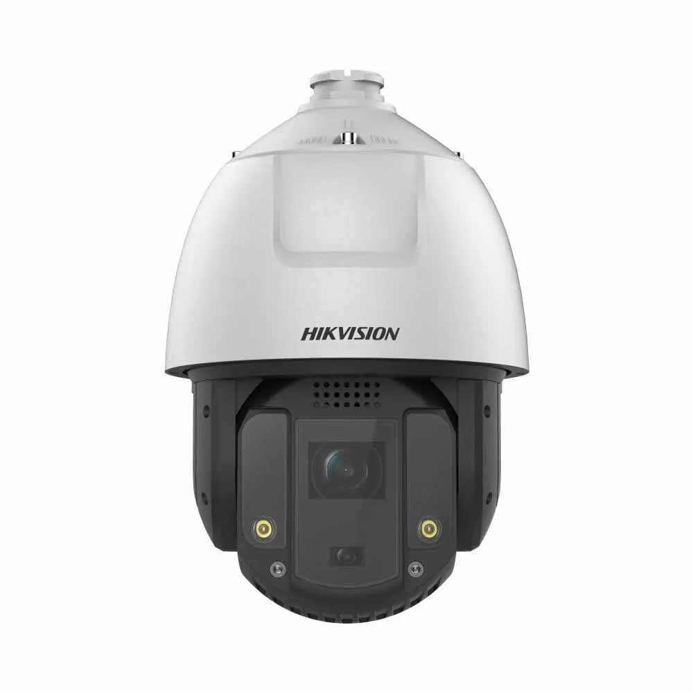 Camera supraveghere IP Speed Dome Hikvision AcuSense DarkFighter DS-2DE7S425MW-AEB(F1)(S5), 4 MP, 4 mm, IR 200 m, lumina alba 30, slot card, PoE