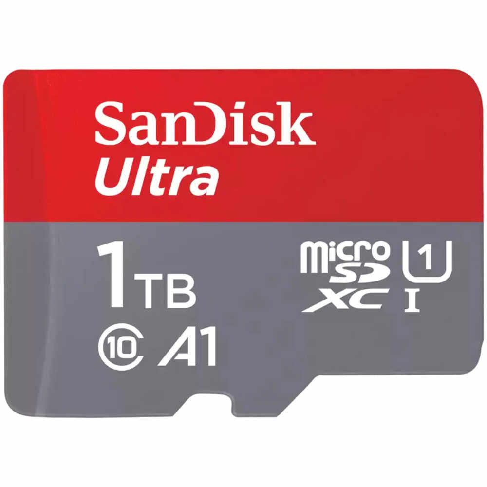 Card de memorie SanDisk Ultra microSDXC, 1TB, 150MB/s, A1 Class 10 UHS-I + SD Adapter A1 Ultra 150MB/s