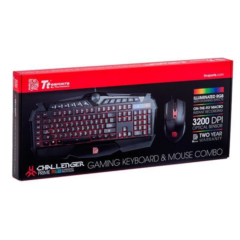 Kit tastatura si mouse Tt eSPORTS Challenger Prime RGB