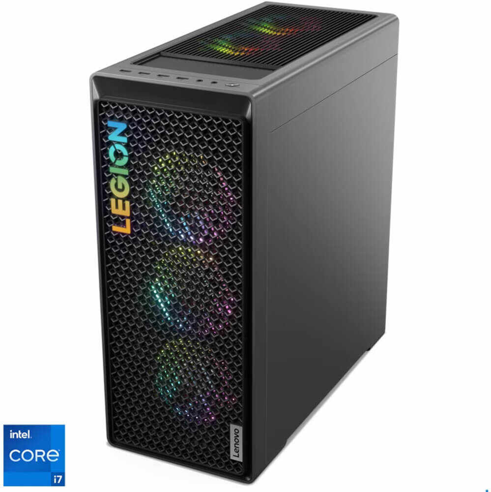 Sistem Desktop PC Lenovo Gaming Legion T7 34IRZ8, i7-13700K pana la 5.4 GHz, 32 GB RAM, 2 TB SSD, NVIDIA GeForce RTX 4080 16 GB GDDR6X, No OS