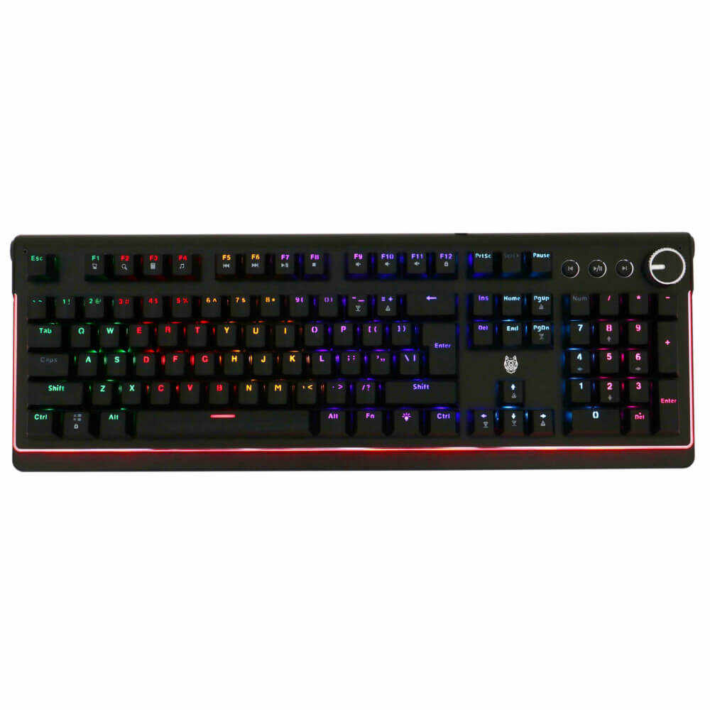 Tastatura gaming mecanica A+ K91, Iluminare RGB, Negru