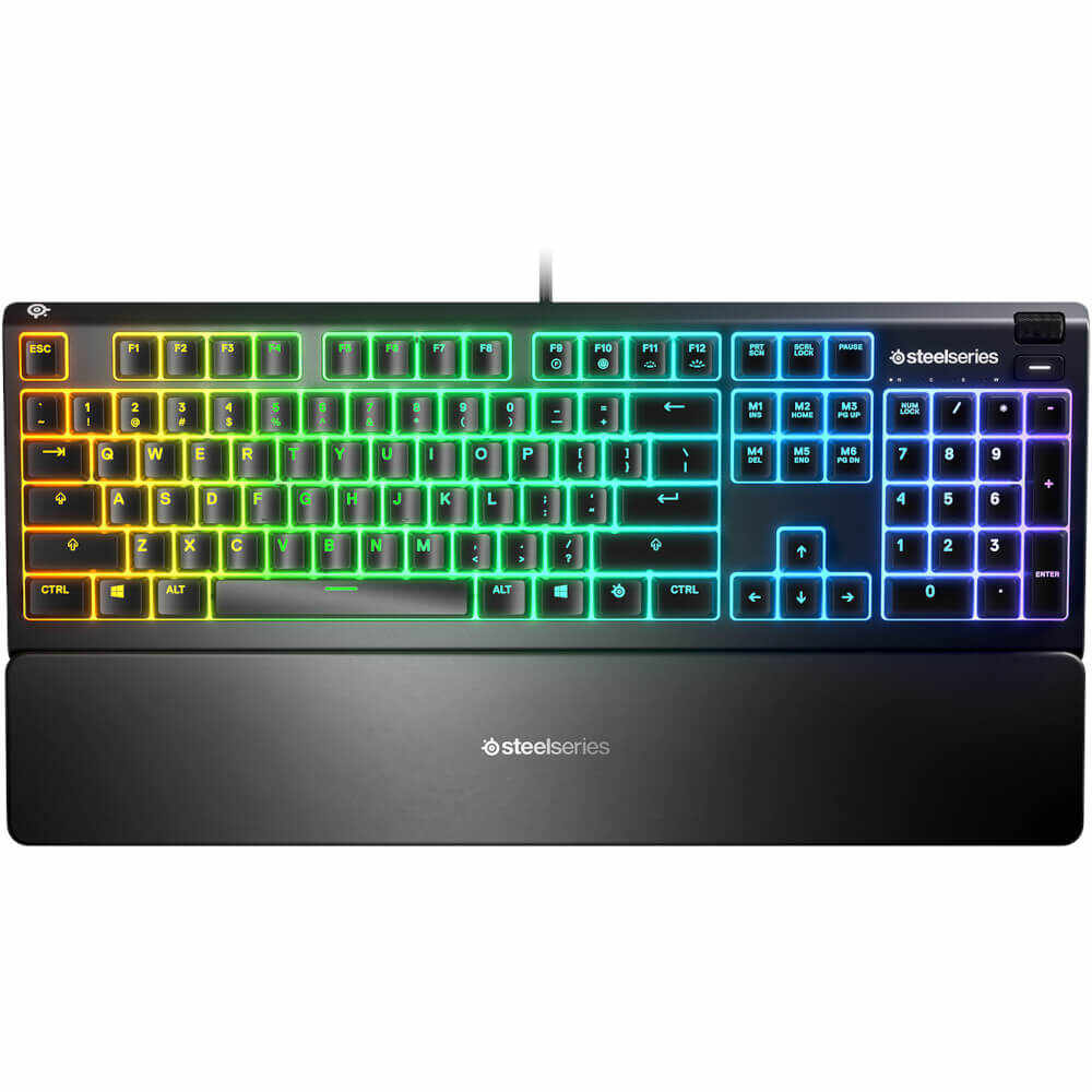 Tastatura gaming SteelSeries Apex 3, Iluminare RGB, Negru