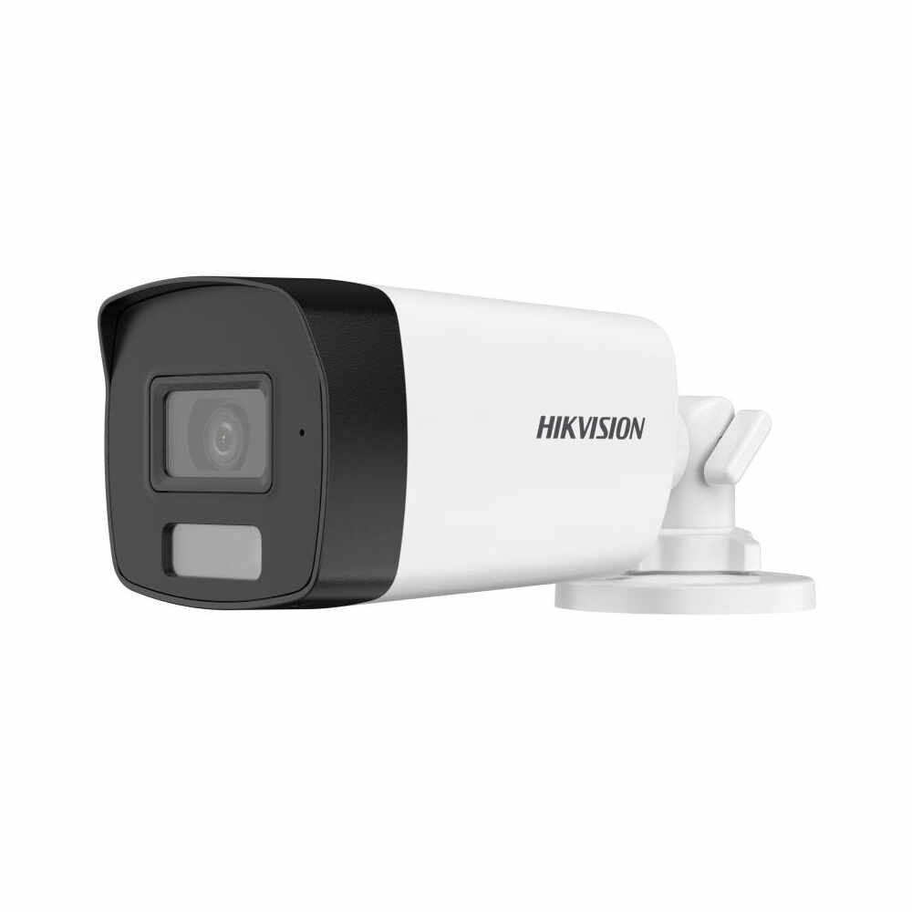 Camera supraveghere exterior Hikvision Smart Hybrid Light DS-2CE17K0T-LFS(2.8MM), 5 MP, 3K, IR 40 m, lumina alba 40 m, 2.8 mm