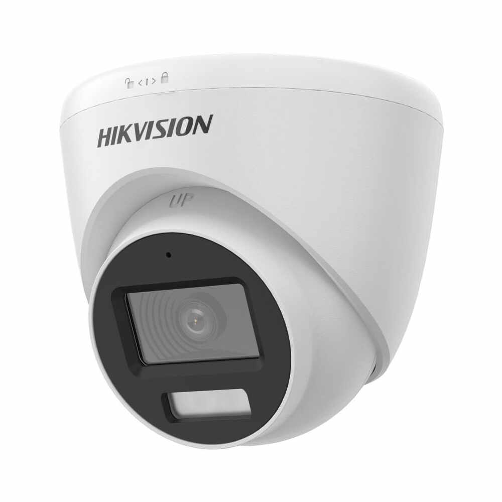 Camera supraveghere exterior Hikvision Smart Hybrid Light Turret DS-2CE78K0T-LFS(2.8MM), 5 MP, 3K, IR 40 m, lumina alba 20 m, 2.8 mm