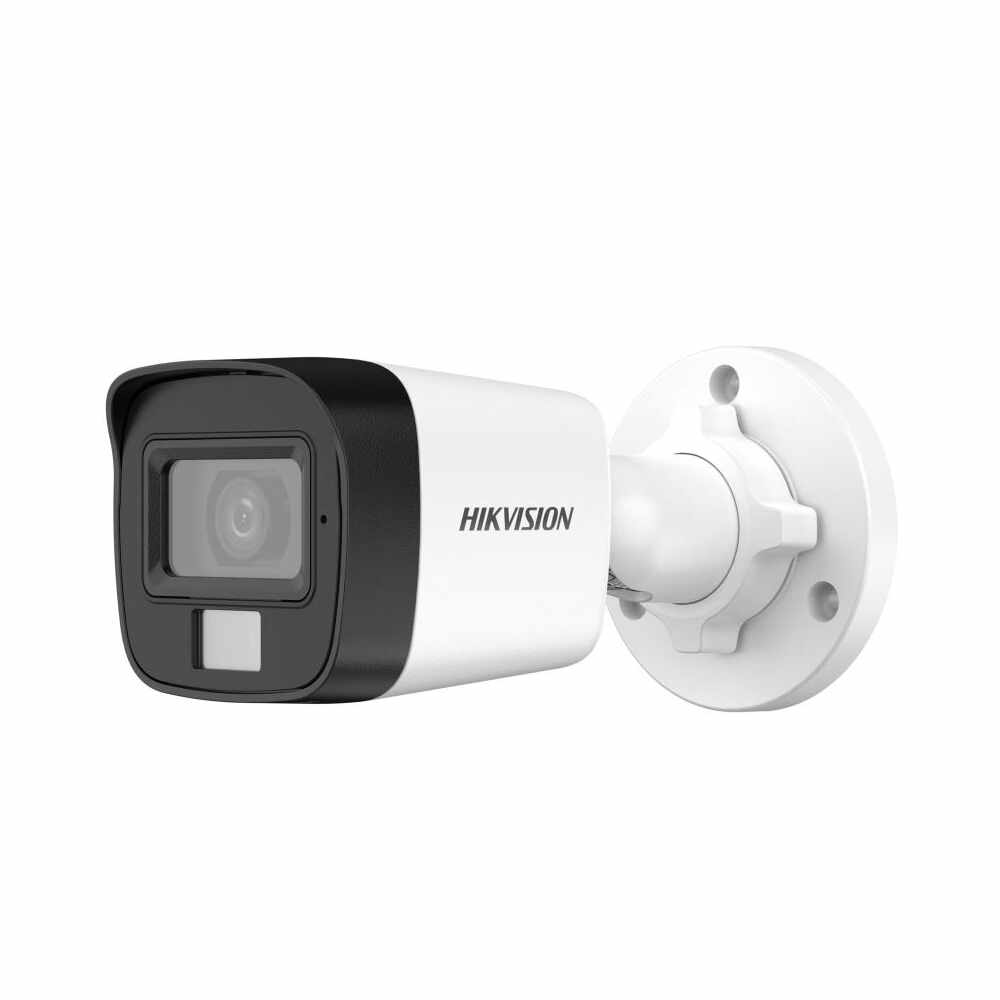 Camera supraveghere exterior mini Hikvision Smart Hybrid Light DS-2CE16K0T-LFS(2.8MM), 5 MP, IR 30 m, lumina alba 20 m, 2.8 mm 