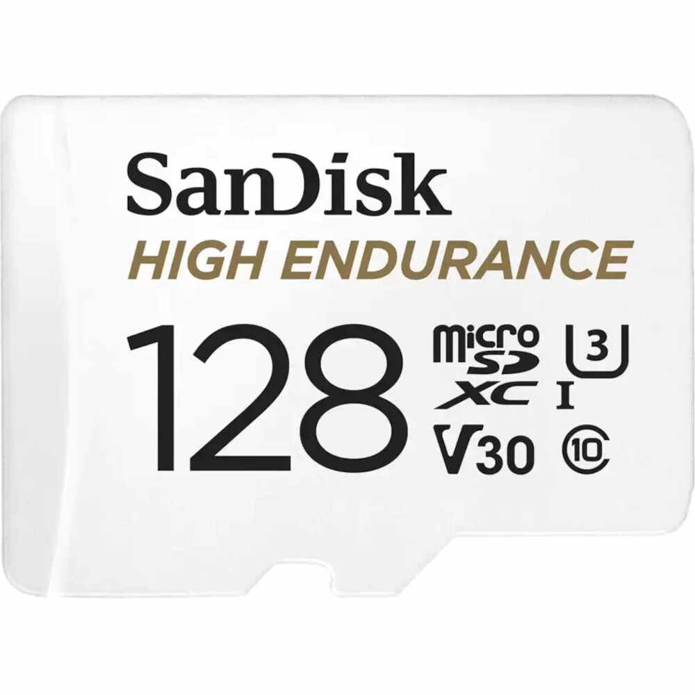Card de memorie SanDisk microSDXC, 128GB + SD Adaptor High Endurance 100/40MB/s