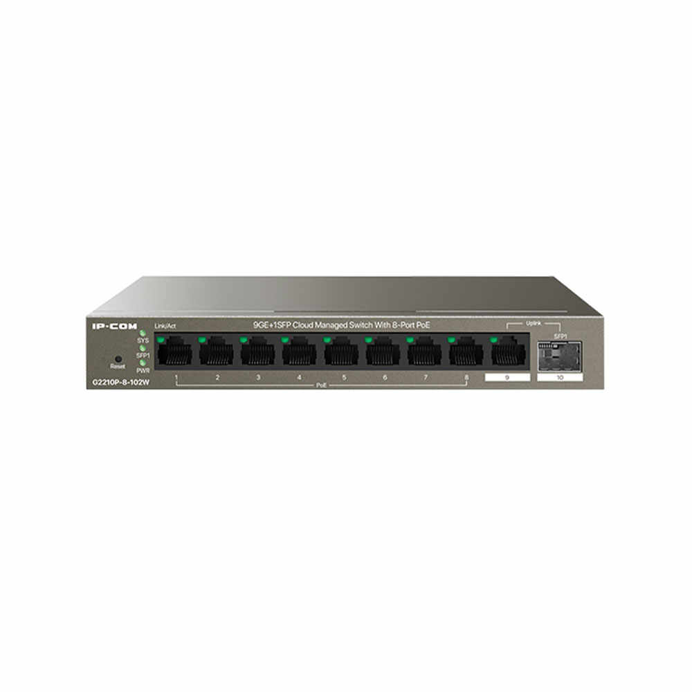 Switch Gigabit 8 porturi IP-COM G2210P-8-102W, 20 Gbps, PoE