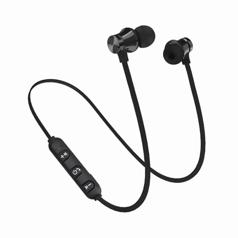 Casti Wireless Bluetooth Sport BT4, Waterproof, Tip In-Ear Headset, Microfon Incorporat, Negru