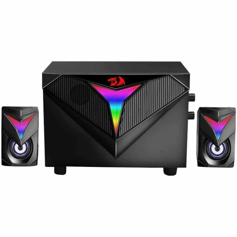 Boxe Redragon Toccata, 2.1, 11W RMS, iluminare RGB a difuzoarelor, jack 3.5mm & USB, Negru