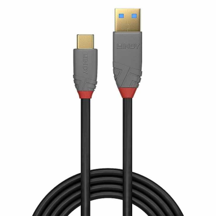 Cablu USB 3.1-A la tip C 5A/100W PD Anthra Line T-T 0.5m, Lindy L36910