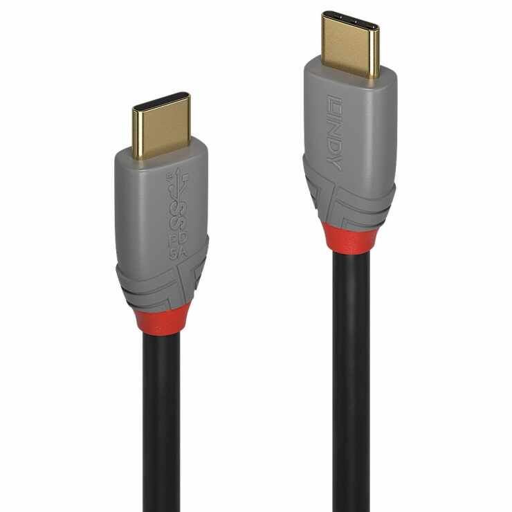 Cablu USB 3.2 tip C la tip C 4K60Hz/100W PD Anthra Line 0.5m, Lindy L36900