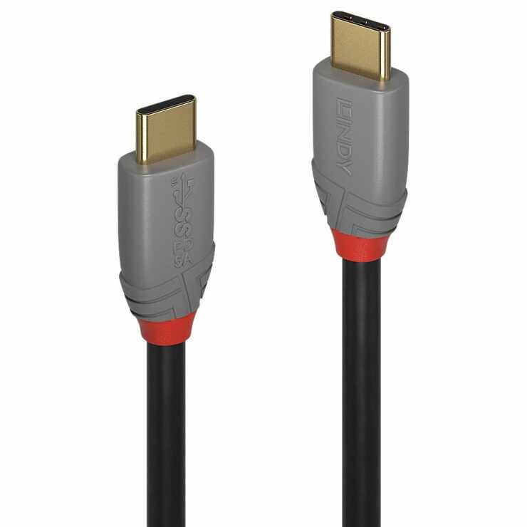 Cablu USB 3.2 tip C la tip C 4K60Hz/100W PD Anthra Line 1m, Lindy L36901