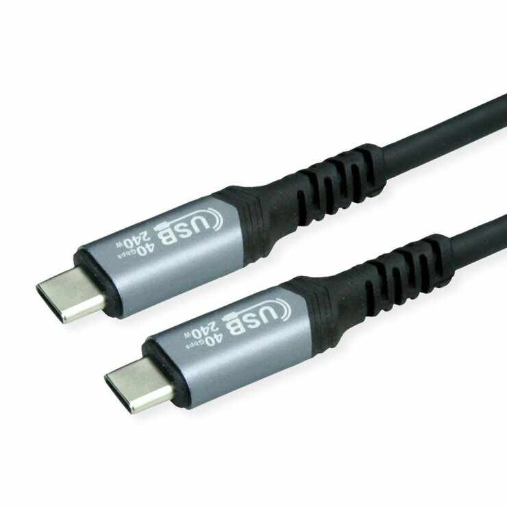 Cablu USB4 Gen3x2 type C T-T 40Gb/240W 1m Negru, Value 11.99.9086