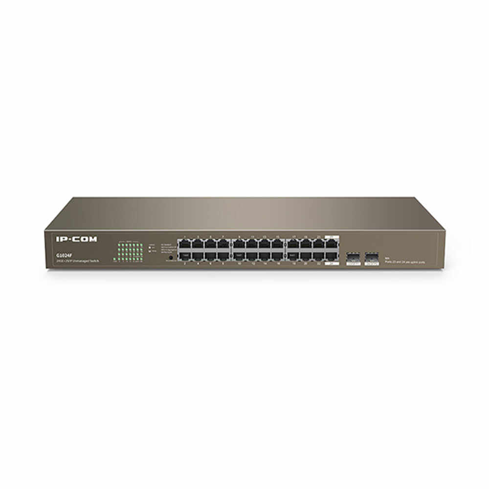 Switch cu 24 porturi Gigabite IP-COM G1024F, 8000 MAC, 48 Gbps, fara management