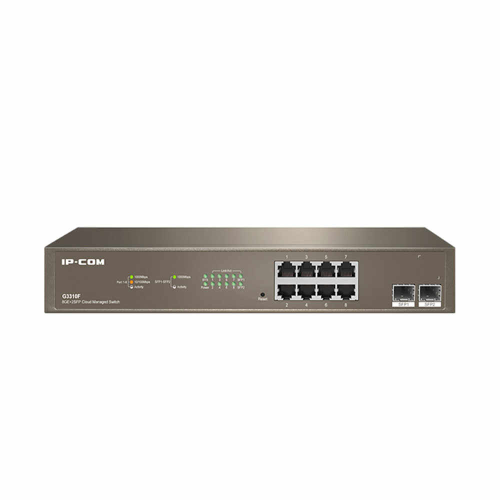 Switch cu 8 porturi IP-COM G3310F, 20 Gbps, 14.9 Mpps, 16000 MAC, cu management