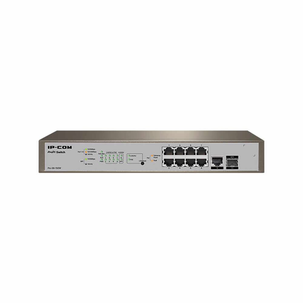 Switch cu 8 porturi IP-COM PRO-S8-150W, 20 Gbps, 14.9 Mpps, 16000 MAC