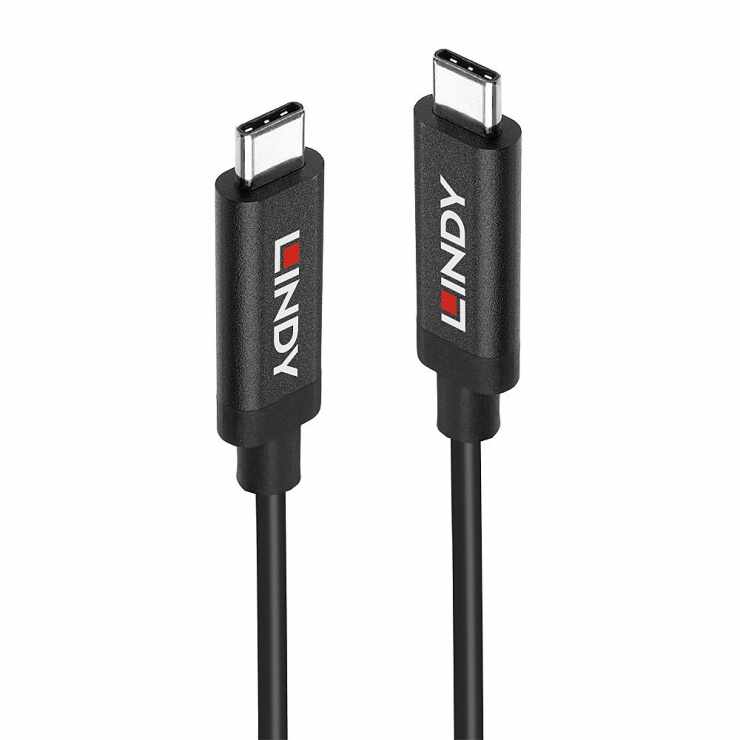 Cablu activ USB 3.2 Gen2 type C 8K60Hz/4K120Hz 60W T-T 5m, Lindy L43308