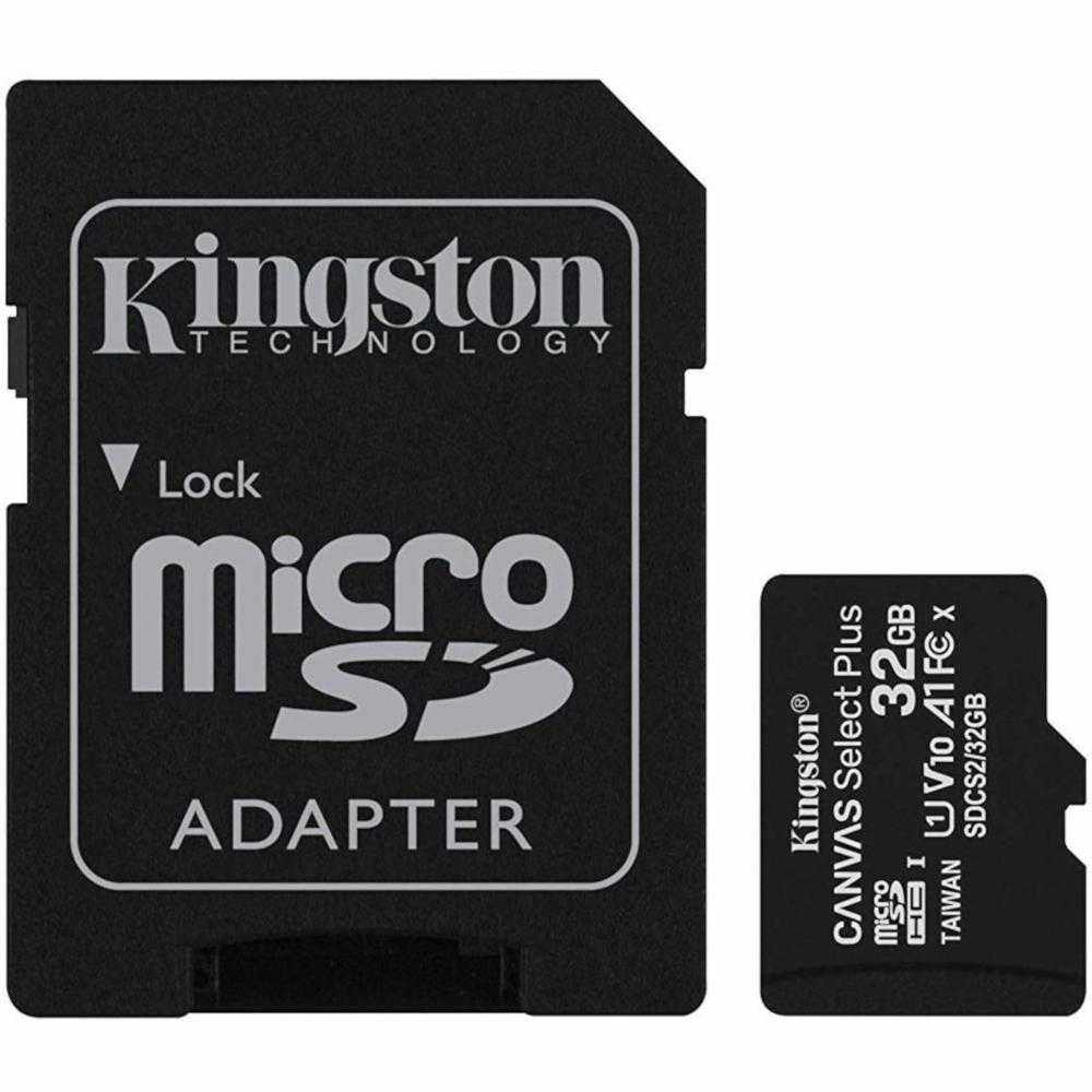 Card de memorie Kingston MicroSD, Canvas Select Plus, 32GB, Class 10, Adaptor