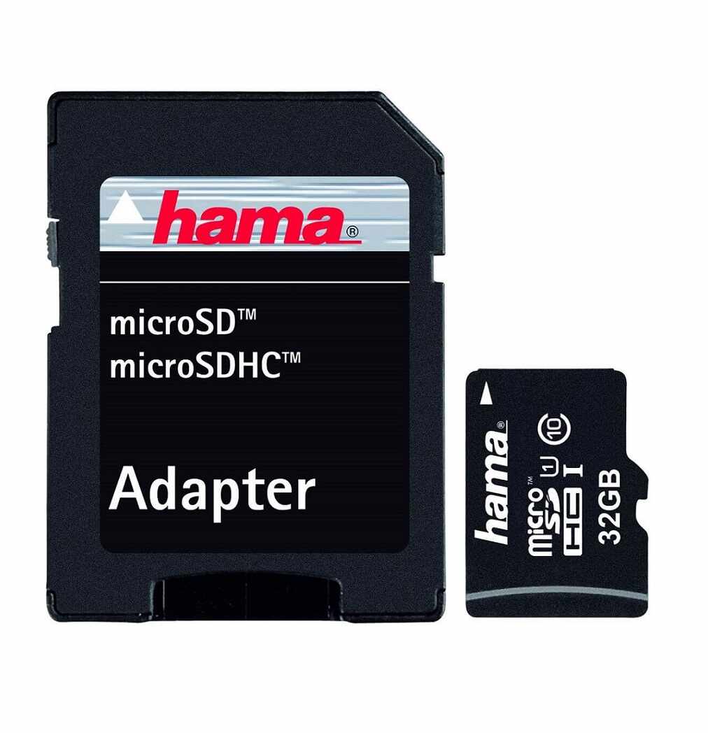 Card memorie Micro-SDHC Hama 32GB, Class 10 + Adaptor