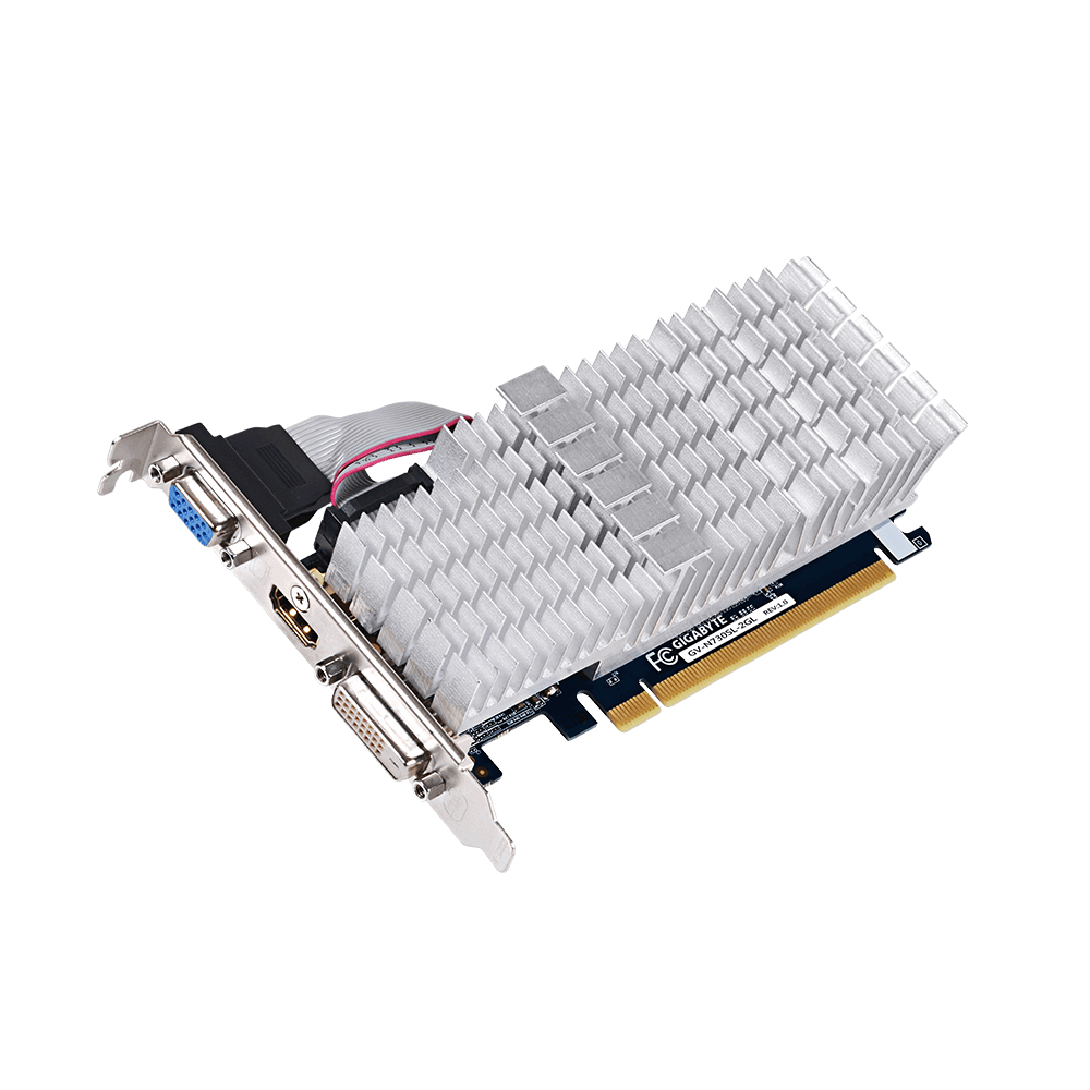 Placa Video Gigabyte GeForce GT 730, 2GB GDDR3, VGA, DVI, HDMI, PCI Express 2.0, Cooler Pasiv, High Profile