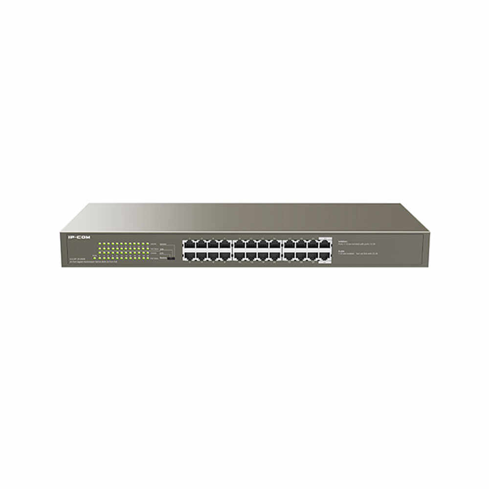 Switch cu 24 porturi IP-COM G1124P-24-250W, 48 Gbps, 35.7 Mpps, 8000 MAC, PoE, fara management