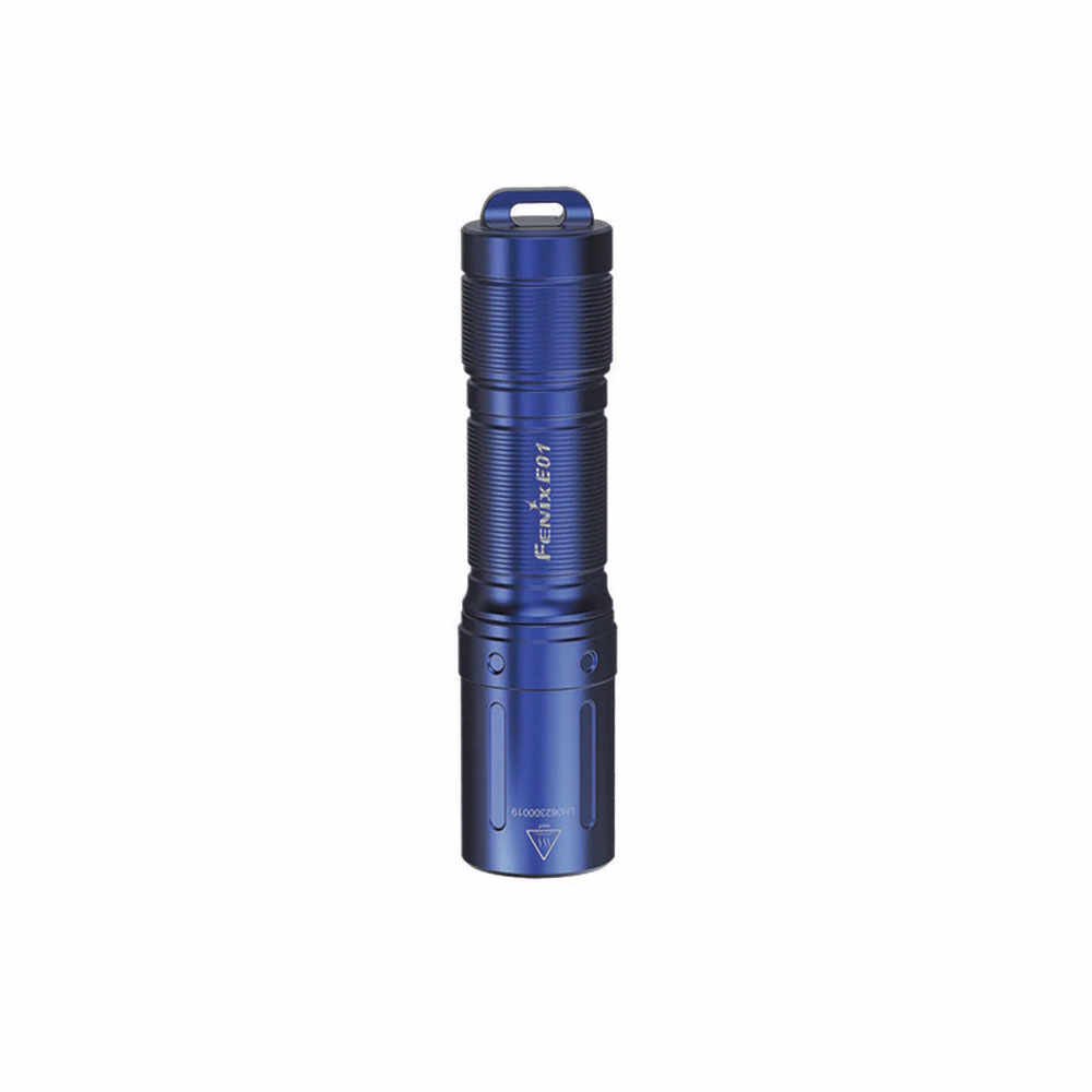 Lanterna profesionala Fenix E01 V2.0, 100 lumeni, 35 m, albastru