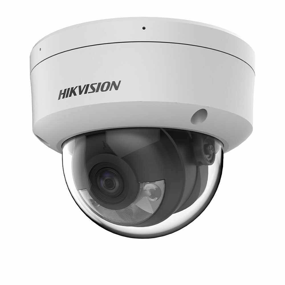 Camera supraveghere IP Dome AcuSense Hikvision Colorvu DS-2CD2143G2-LSU28, 4MP, 2.8 mm, LED 30 m, slot card, PoE