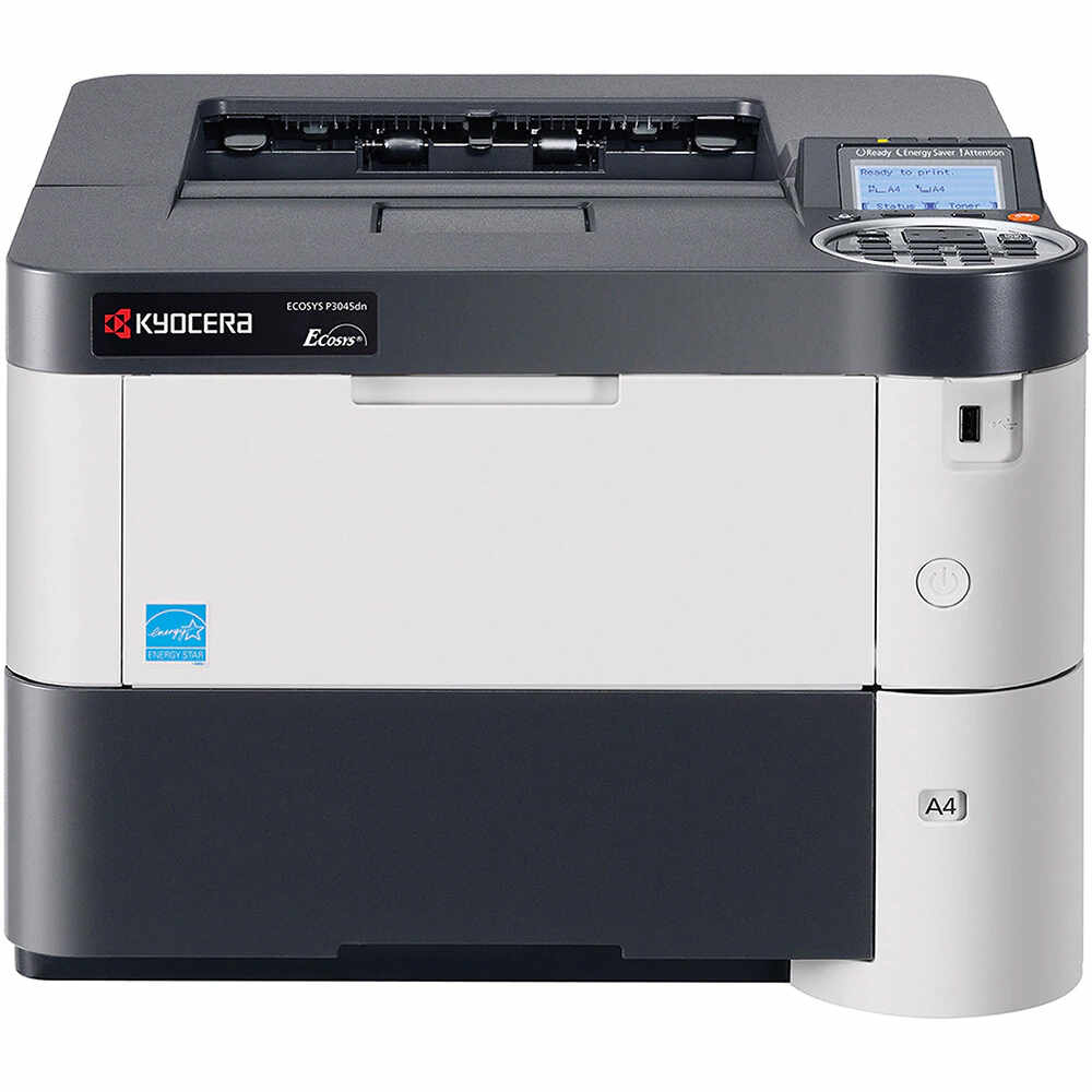 Imprimanta Laser Monocrom Kyocera ECOSYS P3045dn, Duplex, A4, 47ppm, 1200 x 1200dpi, USB, Retea