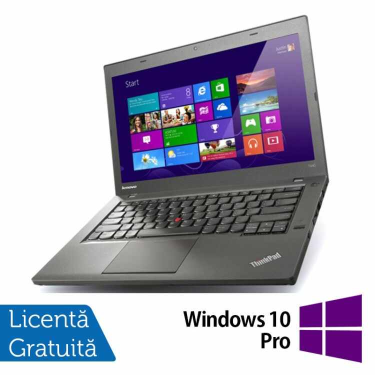 Laptop Refurbished Lenovo ThinkPad T440s, Intel Core i5-4300U 1.90GHz, 8GB DDR3, 256GB SSD, Webcam, 14 Inch HD + Windows 10 Pro