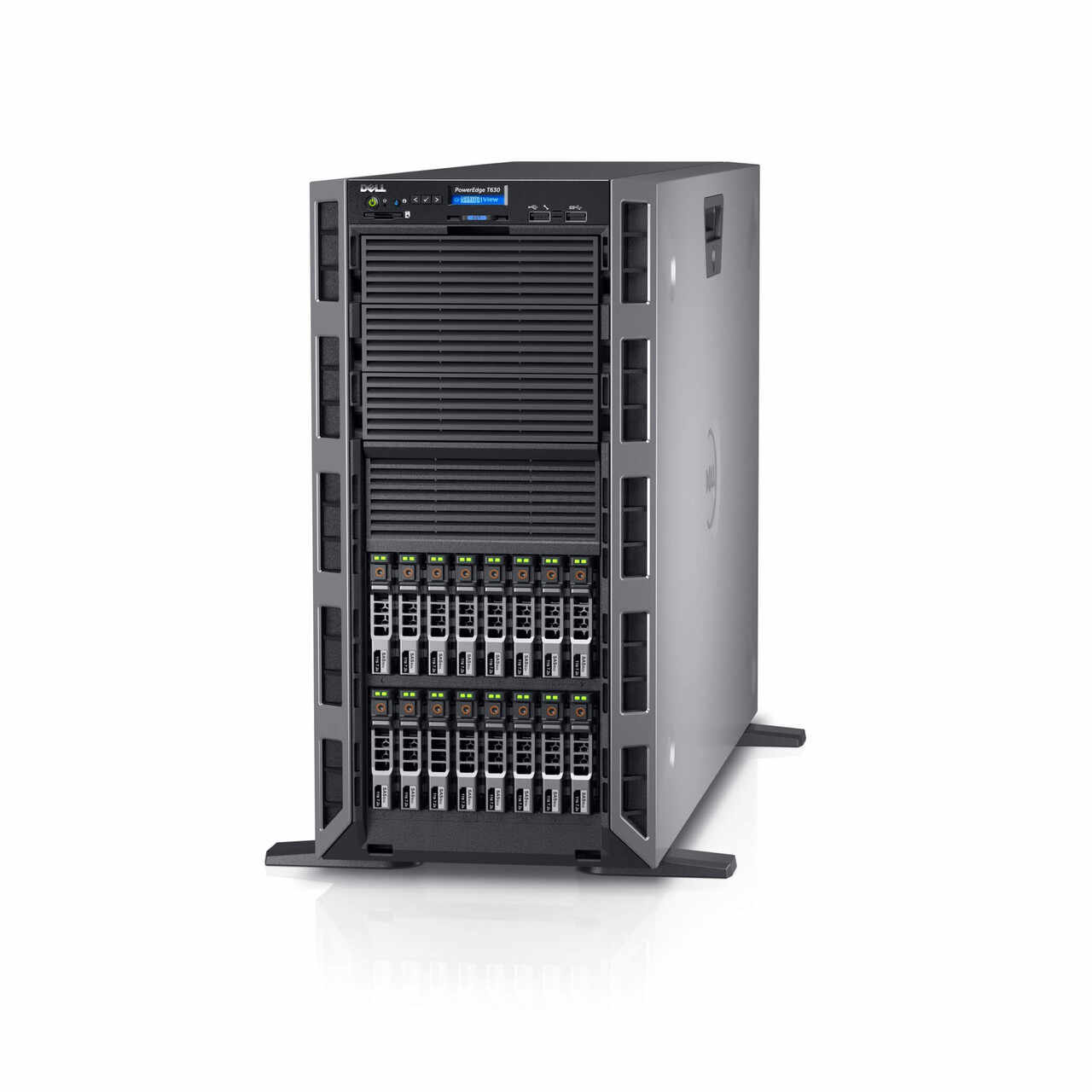 Server Refurbished Dell PowerEdge T630 Tower, 1 x Intel Deca Core Xeon E5-2660 V3 2.60 - 3.30GHz, 64GB DDR4 ECC REG, 2 x SSD 1TB Samsung Evo + 2 x 1.2TB HDD SAS/10k, RAID PERC H730P/2GB, iDrac8 Enterprise, 2 X PSU 750W