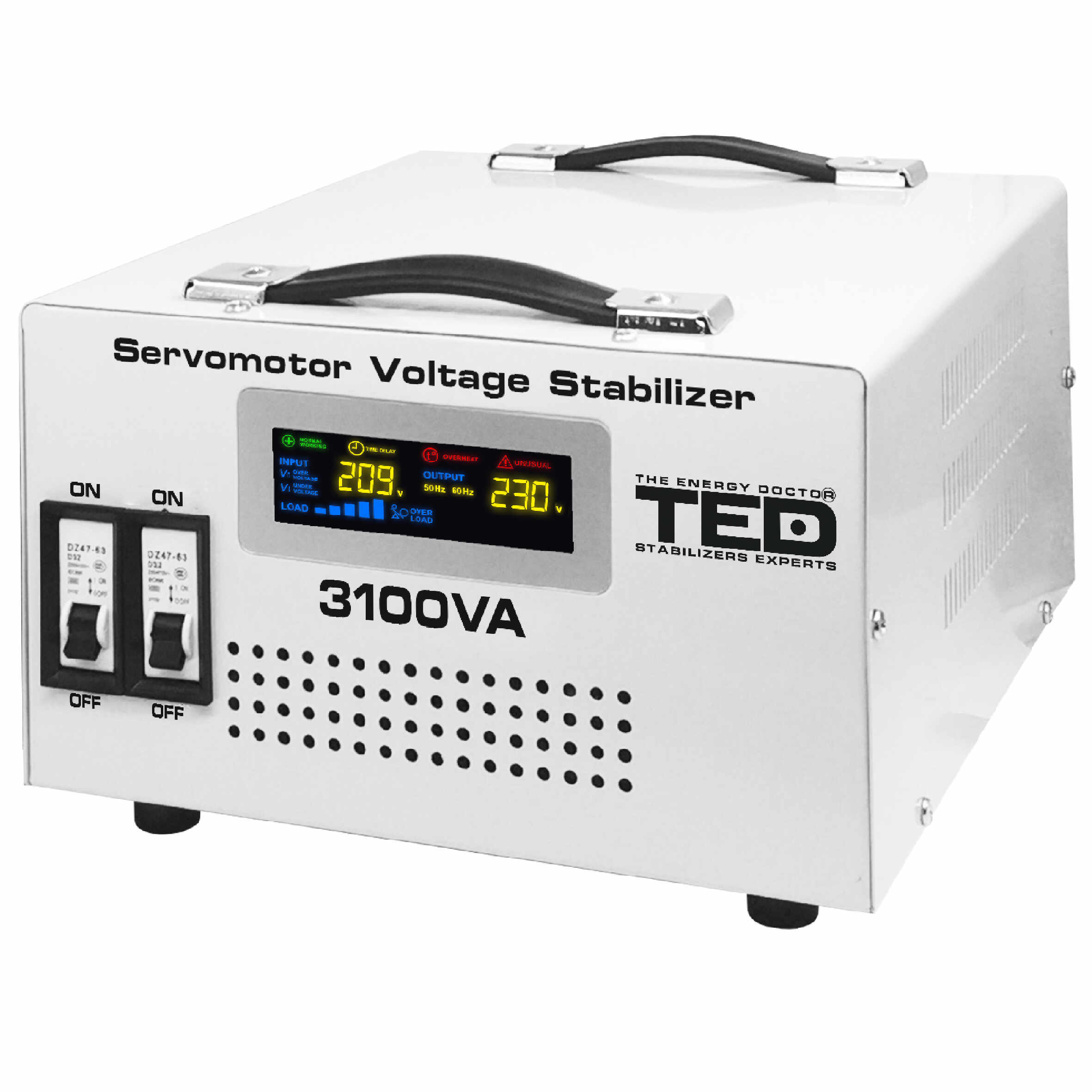 Stabilizator retea maxim 3100VA-SVC cu servomotor monofazat TED000163