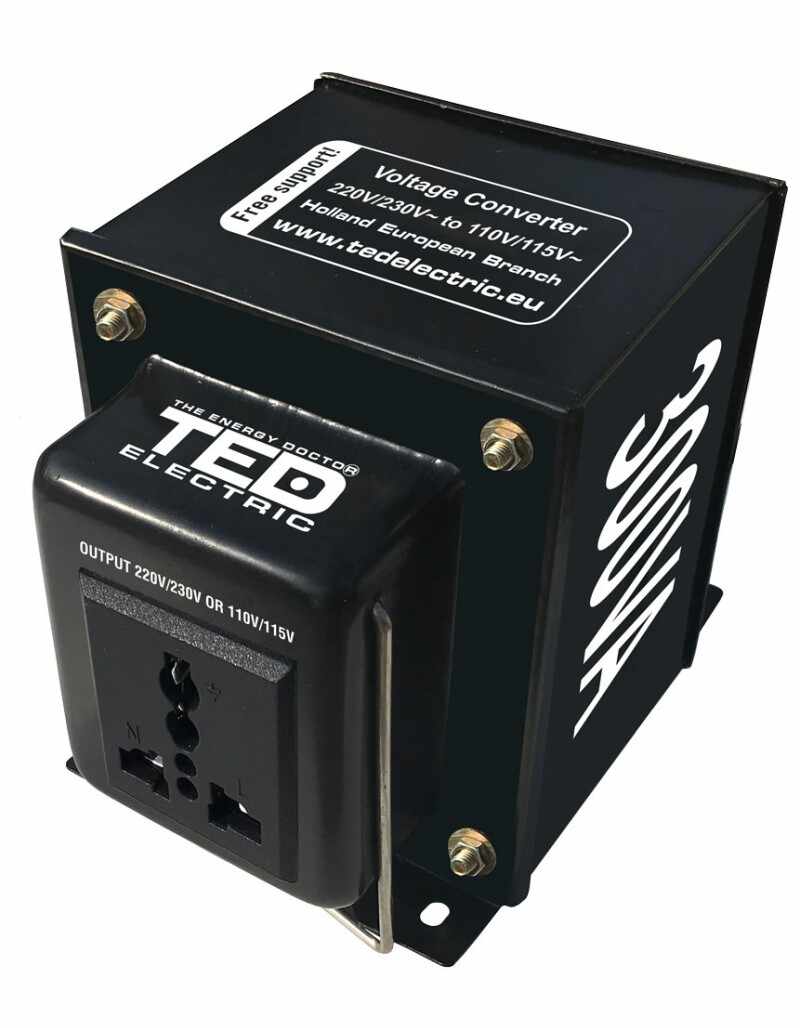 Transformator 230-220V la 110-115V 300VA/300W reversibil TED003669
