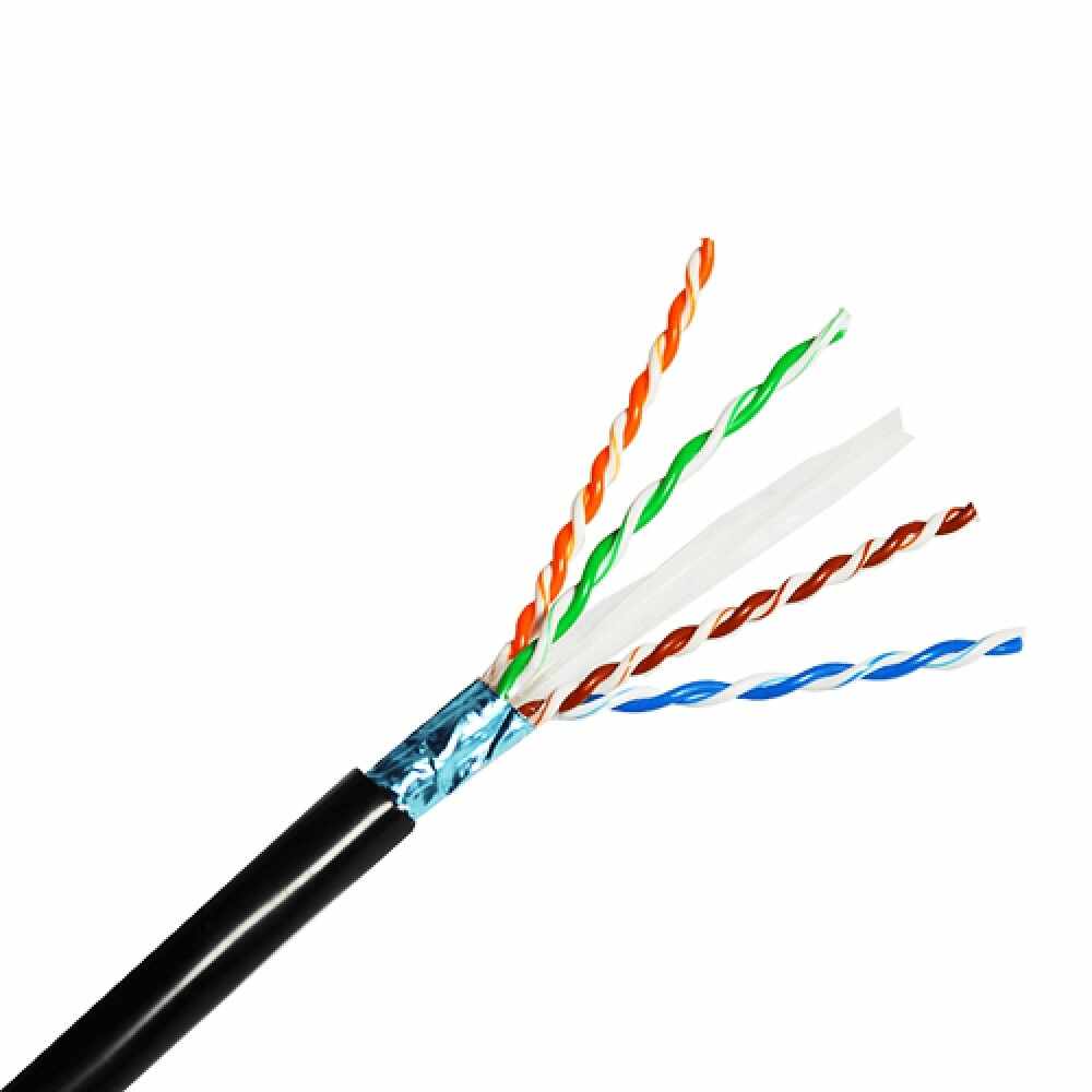 Cablu CAT6 FTP ecranat 0.5mm 24AWG CUPRU SOLID rola 100m