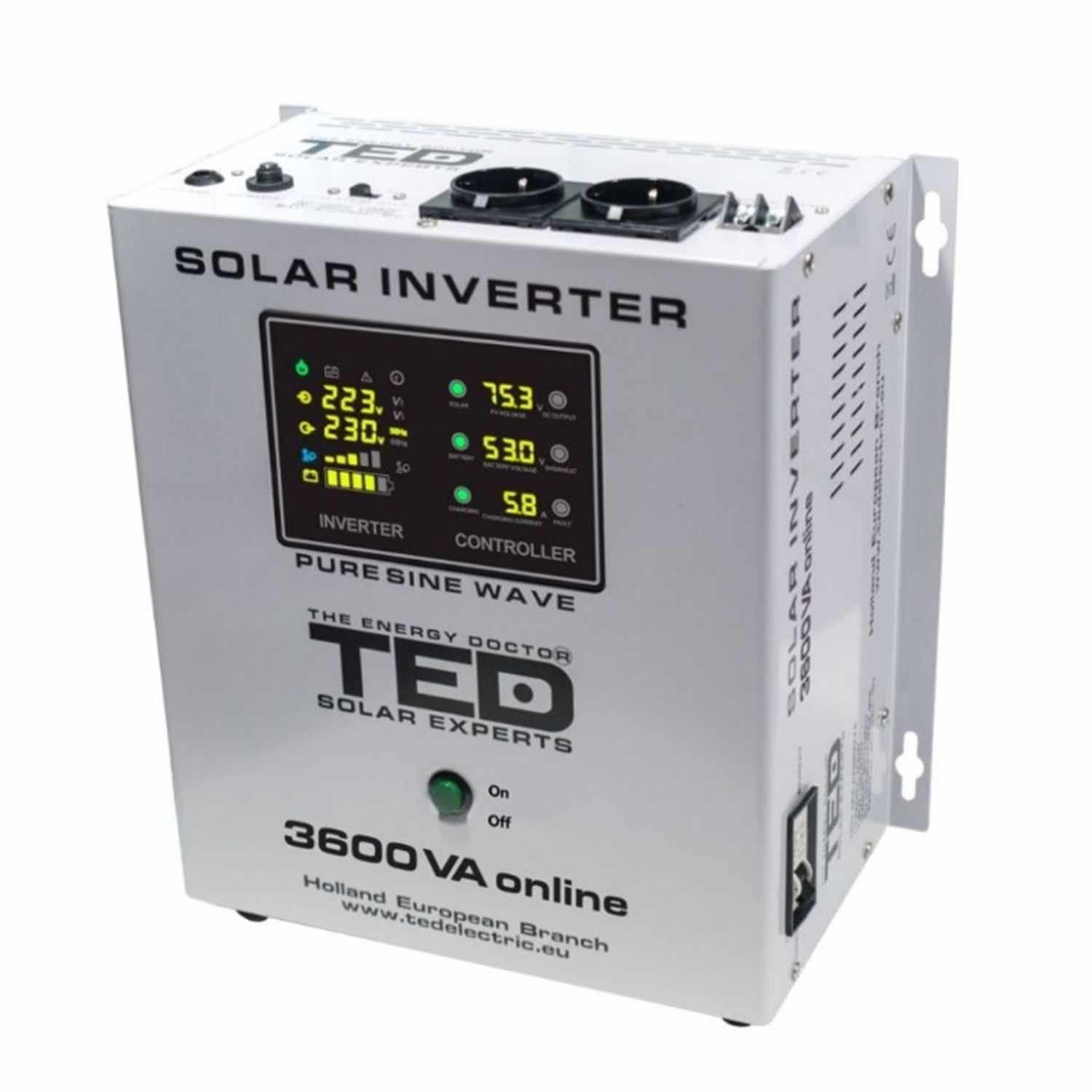 Invertor solar de la 48V la 230V 5100VA/3500W MPPT unda sinusoidala TED003898