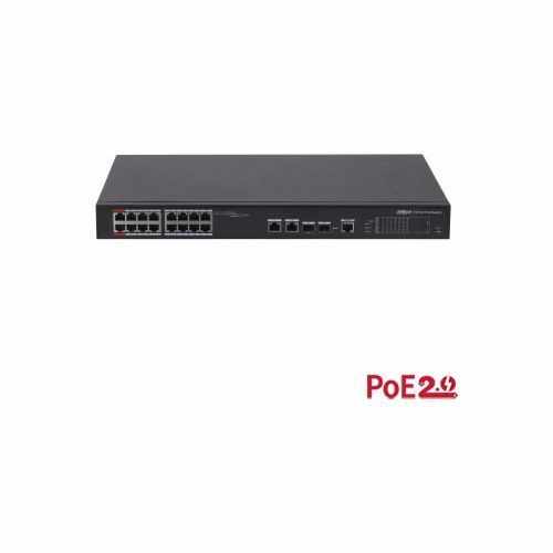 Switch 16 porturi PoE 240W watchdog - Dahua - PFS4218-16ET-240-V3