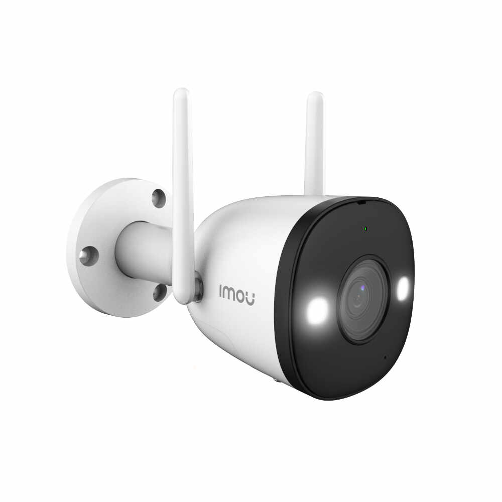 Camera supraveghere wireless IP WiFi Full Color Imou Bullet 2 Pro IPC-F42FEP-D-IMOU, 4 MP, lumina alba 30 m, 2.8 mm, microfon, sirena, spotlight, detectie umana