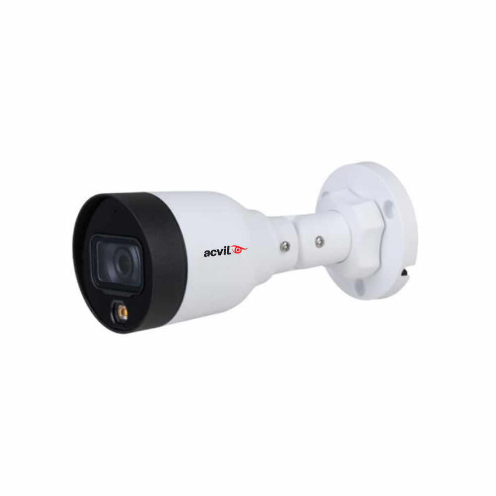 Camera supraveghere exterior IP Acvil Full Color ACV-IPFC30-4M 2.0, 4 MP, lumina alba 15 m, 3.6 mm, microfon, PoE