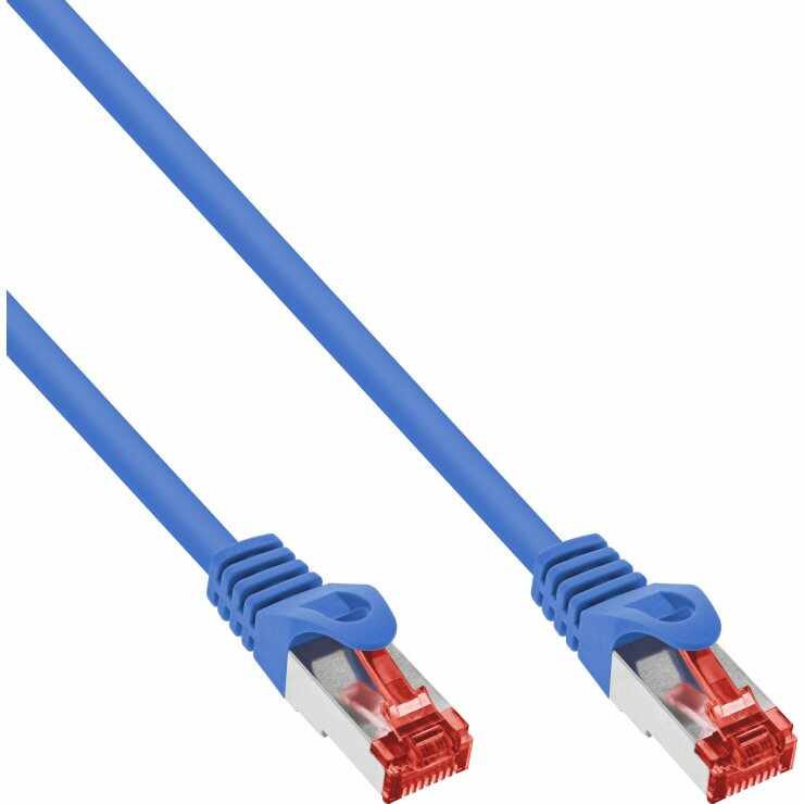 Cablu de retea RJ45 S/FTP PiMF LSOH Cat.6 15m Albastru, InLine IL76915B