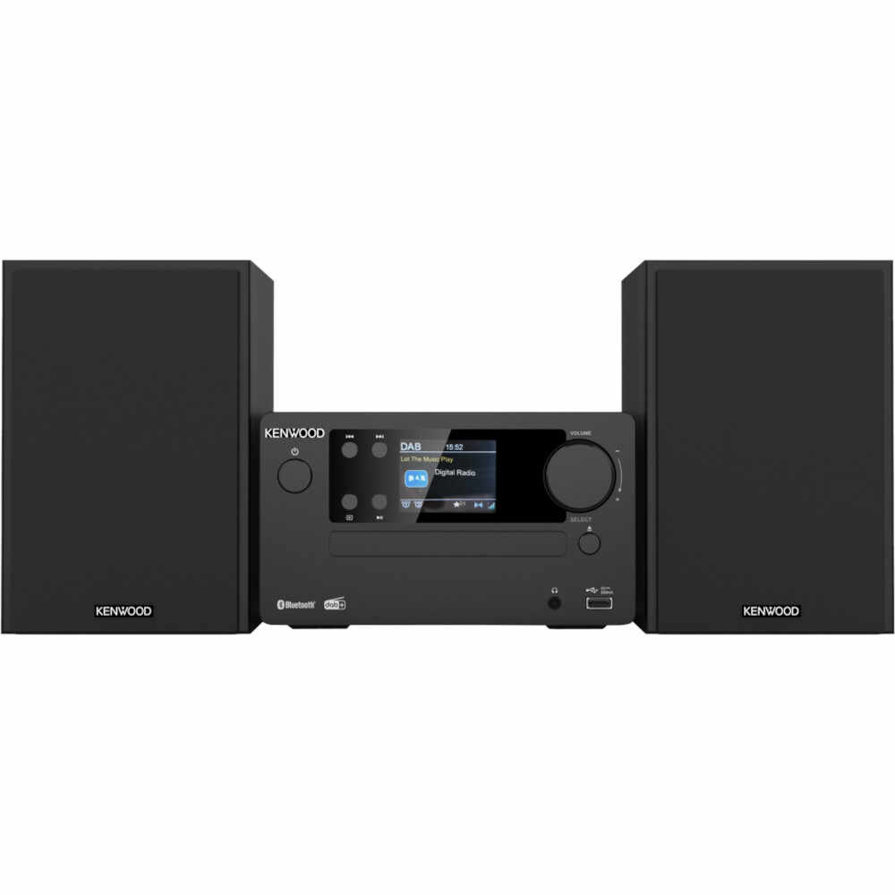 Sistem audio Kenwood M-725DAB-B, DAB+, Bluetooth, CD Player, USB, Negru