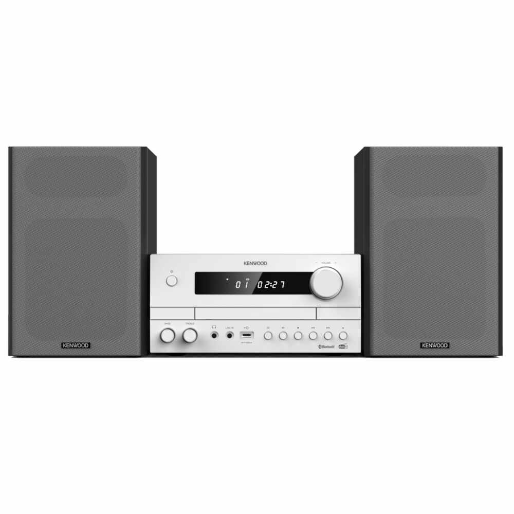 Sistem audio Kenwood M-822DAB, DAB+, Bluetooth, CD Player, USB, Argintiu
