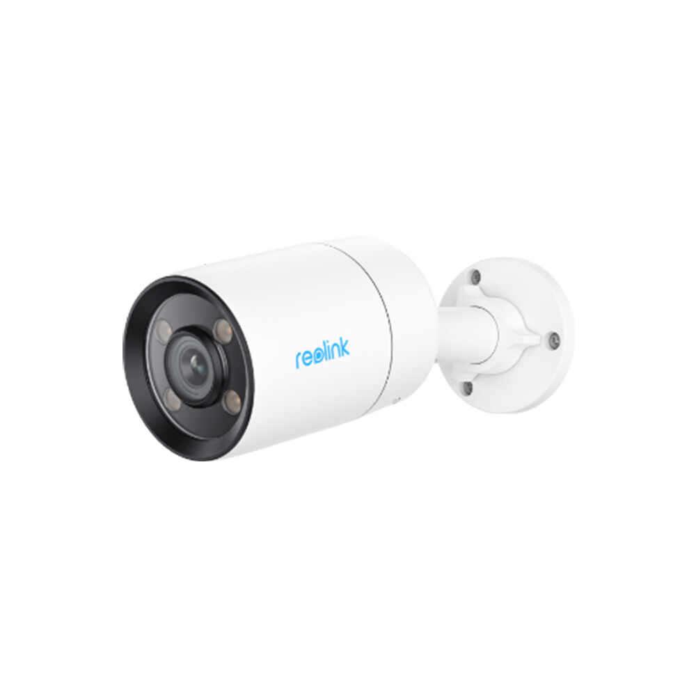 Camera supraveghere exterior IP Full Color Reolink ColorX CX410, 2 K, lumina alba, 4 mm, slot card, microfon, PoE