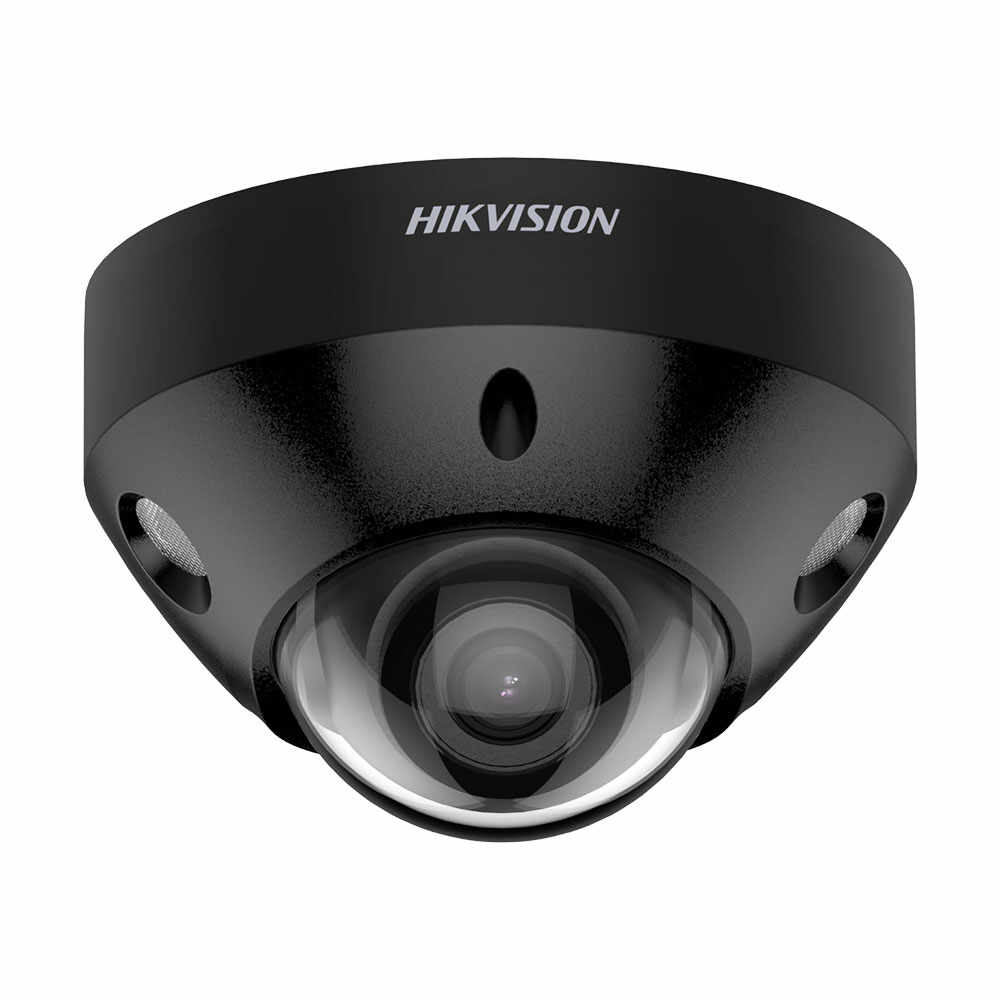 Camera supraveghere IP Dome Hikvision ColorVu DS-2CD2547G2-LS, 4 MP, 2.8 mm, lumina alba 30 m, slot card, microfon, PoE, negru