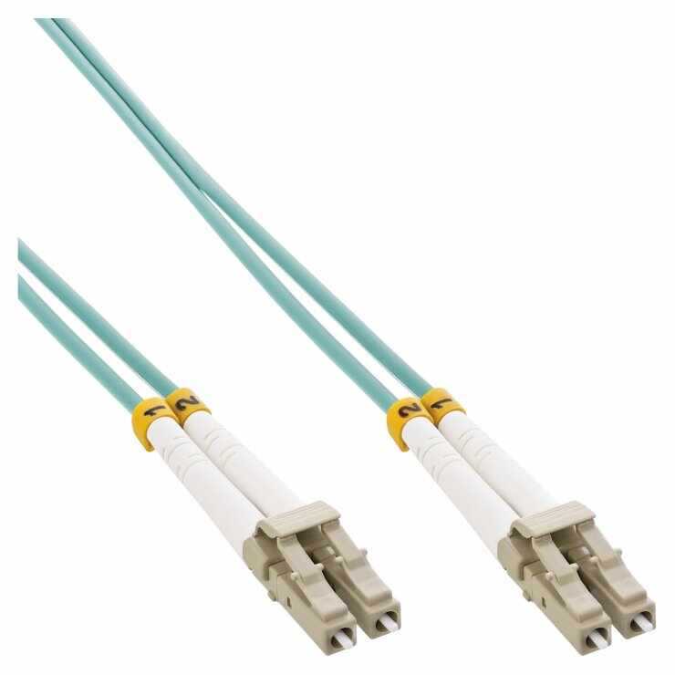Cablu fibra optica LC- LC Duplex Multimode OM3 LSOH 20m, InLine IL88523O