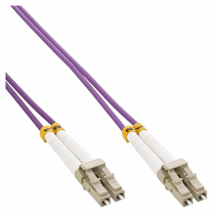 Cablu fibra optica LC- LC Duplex Multimode OM4 LSOH 20m, InLine IL88523P