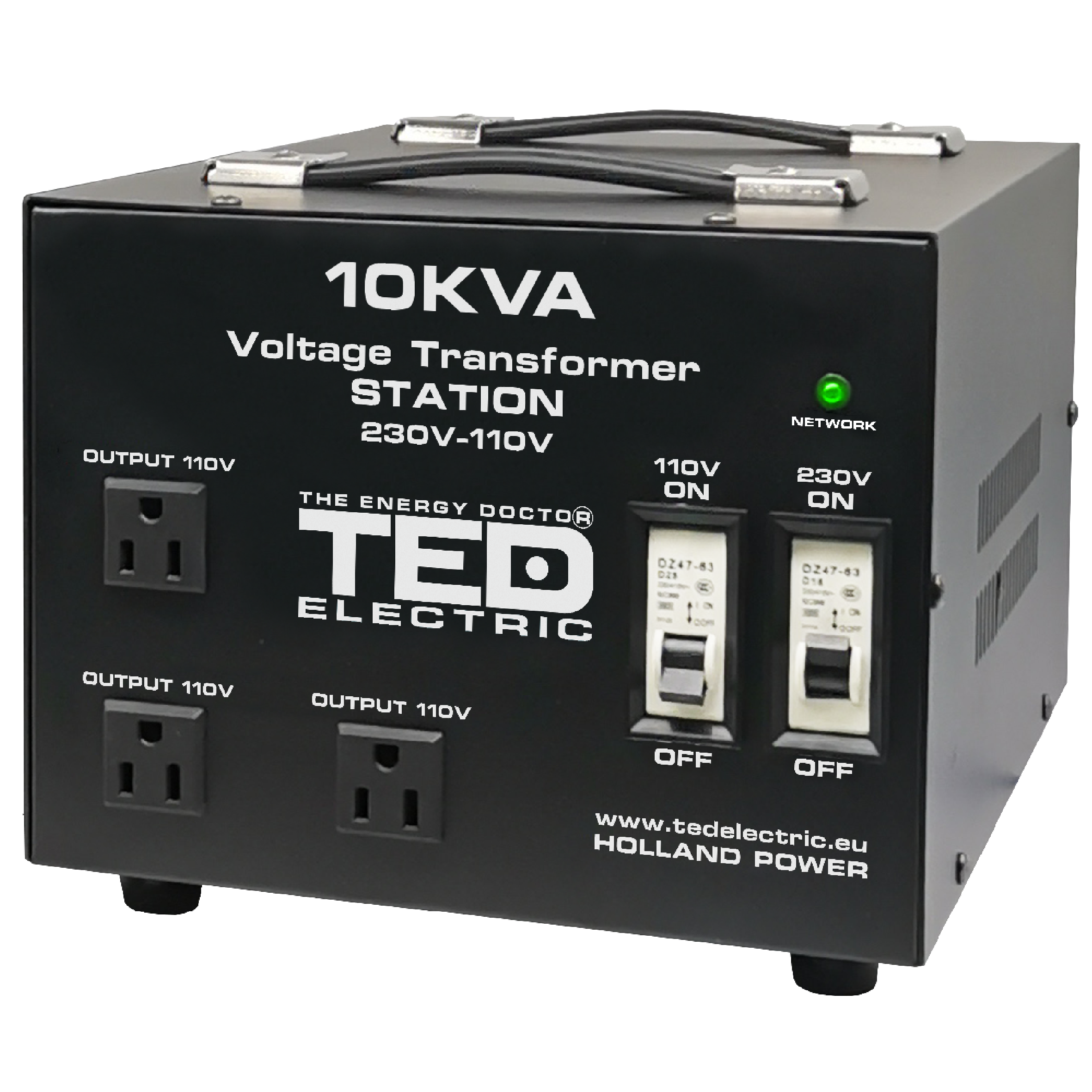 Transformator 230-220V la 110-115V 10000VA/8000W cu carcasa TED000231