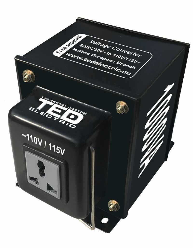 Transformator 230-220V la 110-115V 1000VA/1000W TED110-1000VA / TED003645