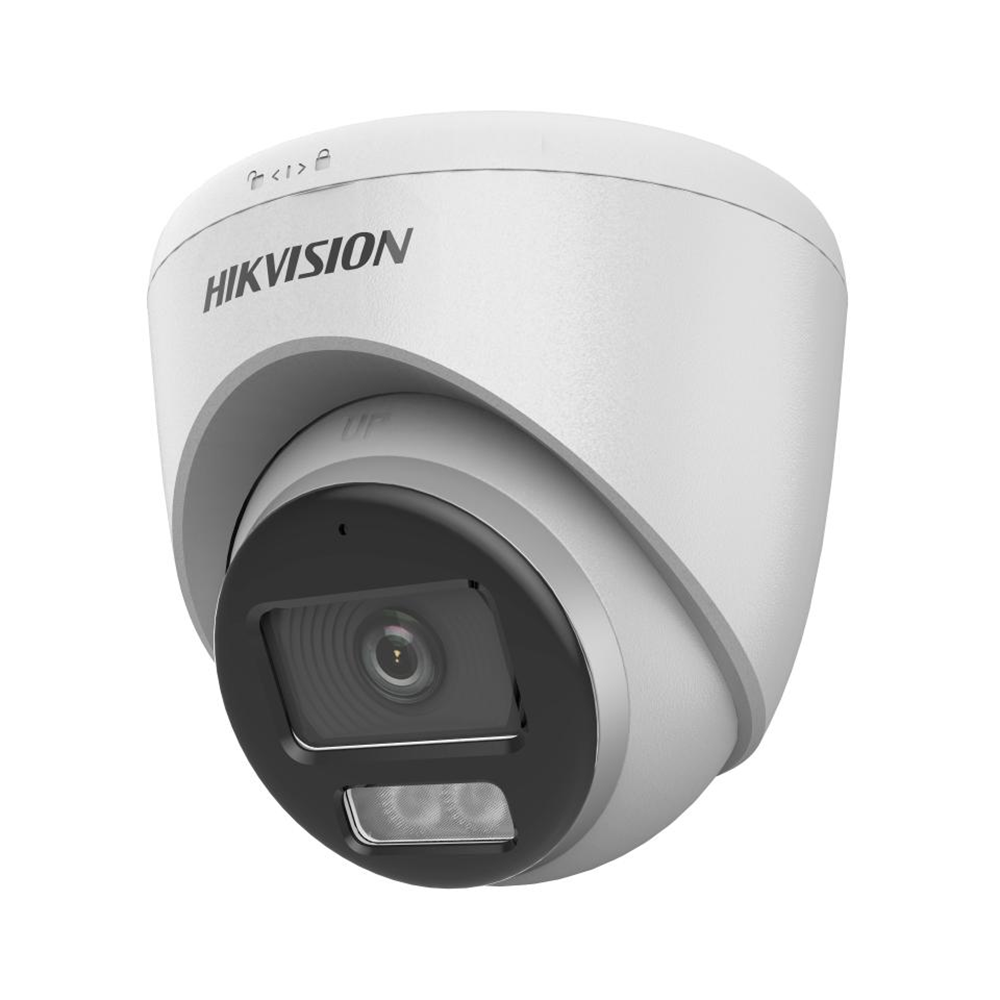 Camera supraveghere exterior ColorVu Hikvision DS-2CE72KF0T-LFS(2.8MM), 3K, Smart Hybrid cu LED alb si IR 40 m, 2.8 mm, microfon