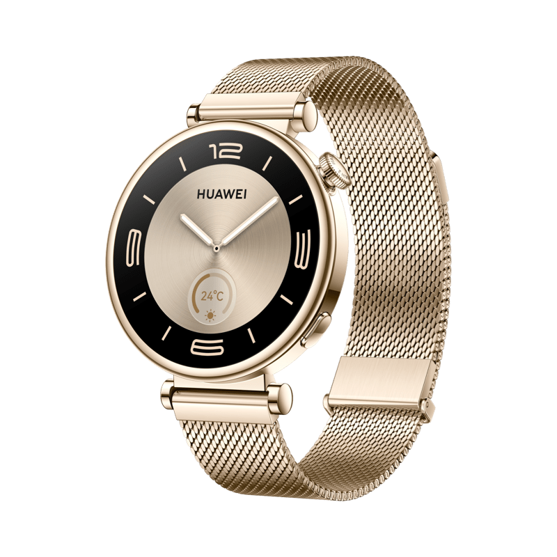 HUAWEI WATCH GT 4 41mm Light Gold, Curea Gold Milanese, Android/iOS