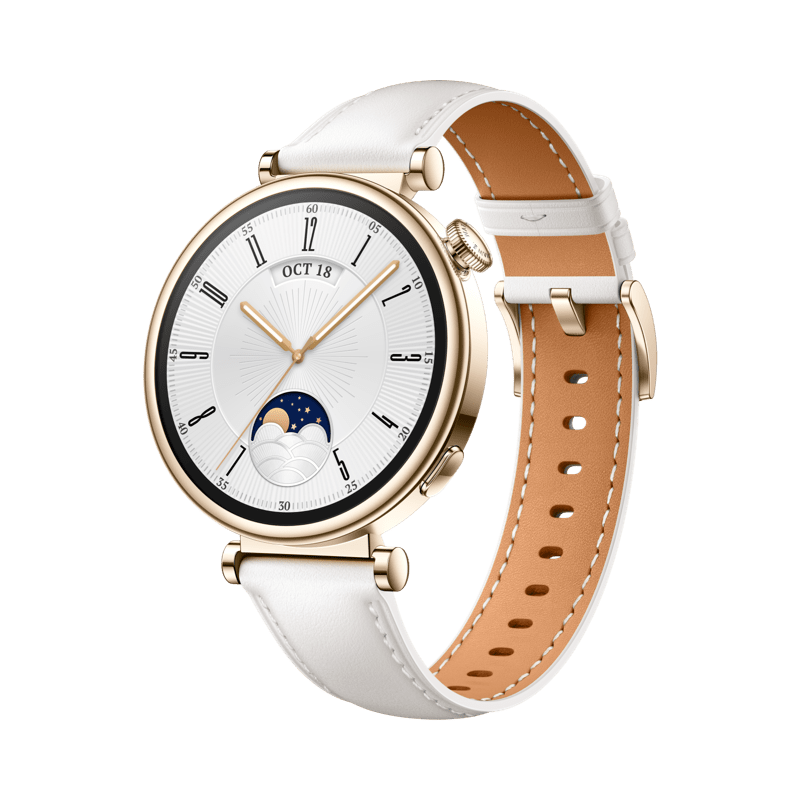 HUAWEI WATCH GT 4 41mm White, Curea White Leather, Android/iOS