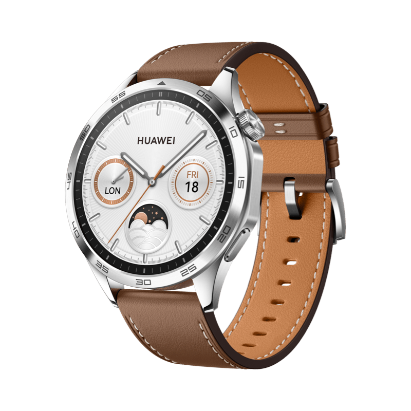 HUAWEI WATCH GT 4 46mm Brown, Curea Brown Leather, Android/iOS